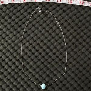 .955 Silver Necklace with Lapis Pendant